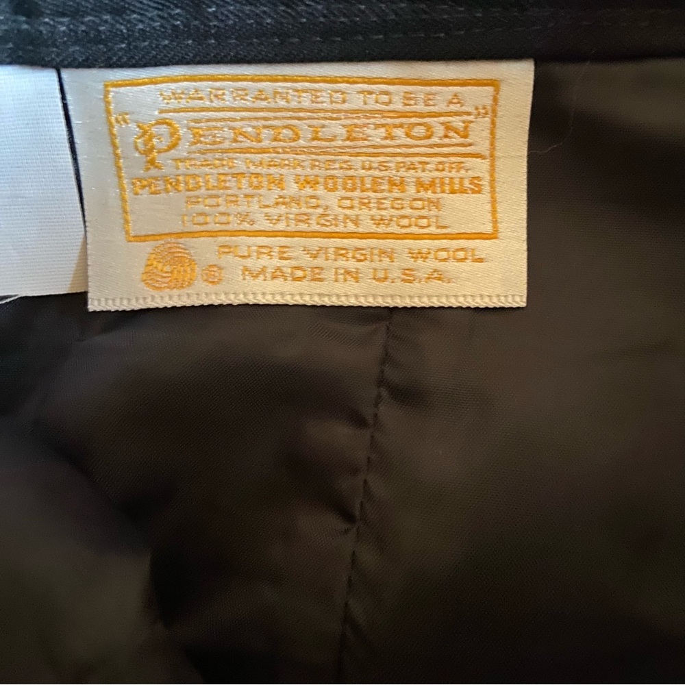 Pendleton Skirt Womens Small 27” Waist 100% Wool Pencil Pockets Secretary Black - Picture 11 of 12